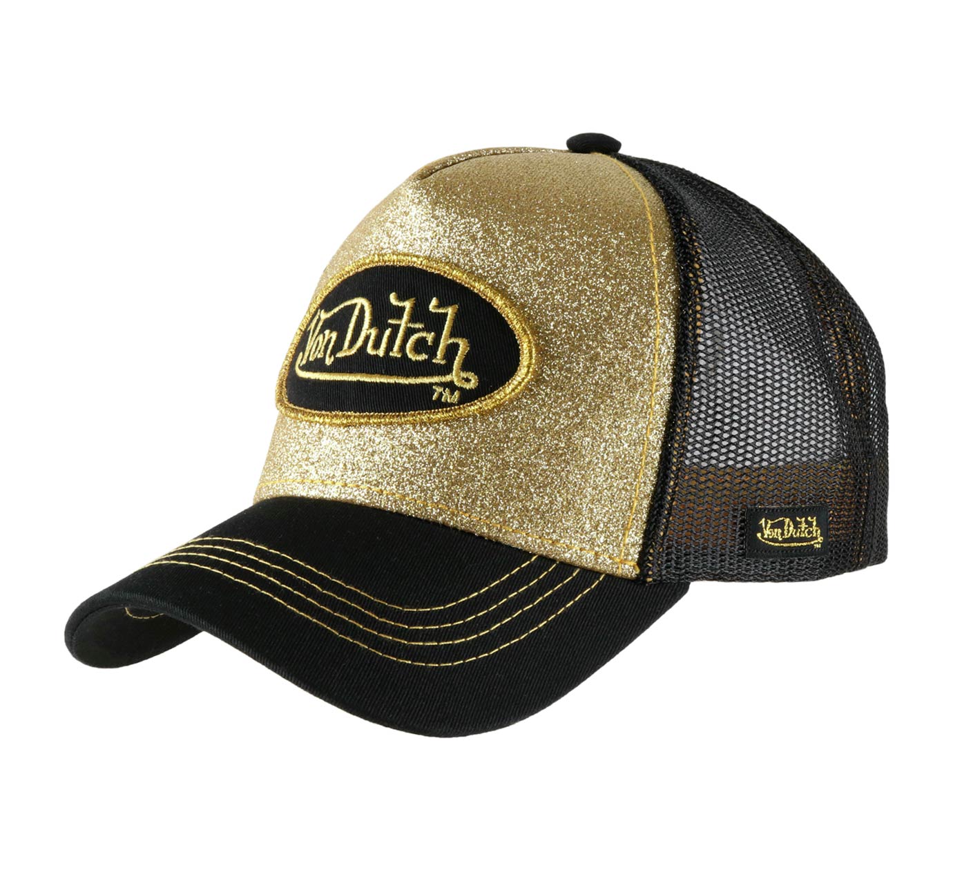 black and gold von dutch hat