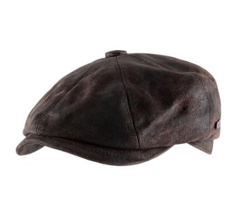 Casquette irlandaise cuir Siena Cuir Vieilli